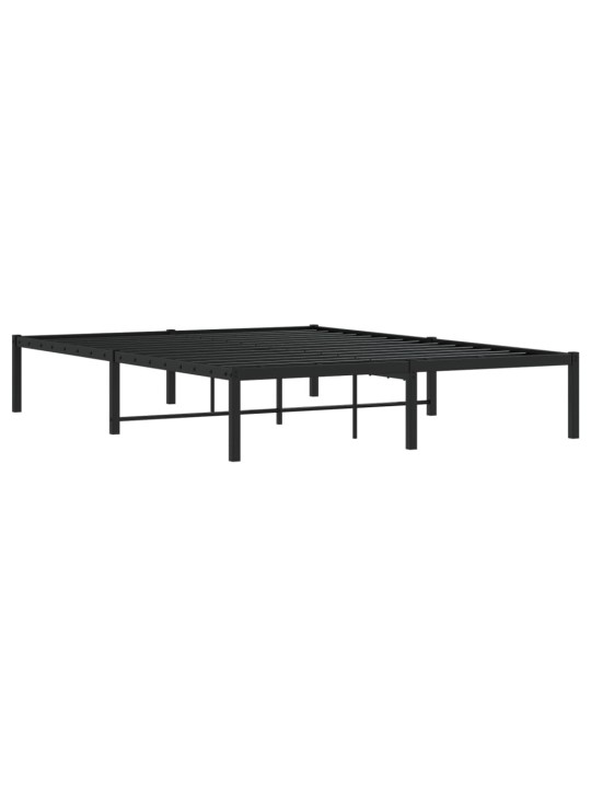 Metallist voodiraam, must, 140x200 cm