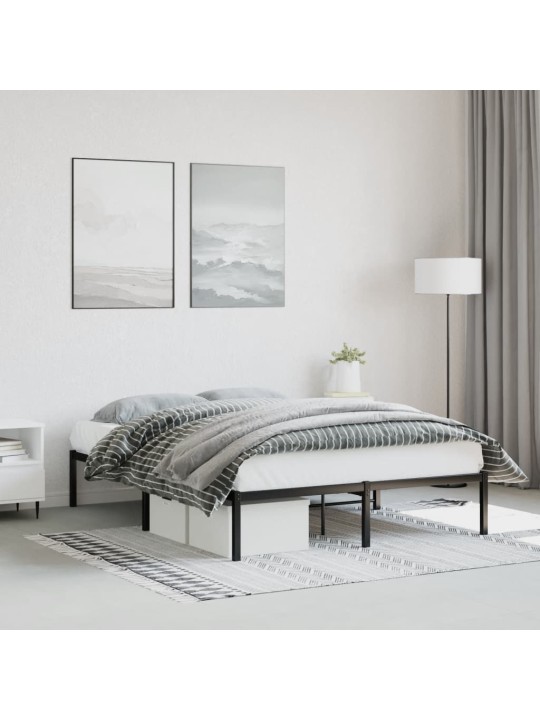 Metallist voodiraam, must, 140x200 cm
