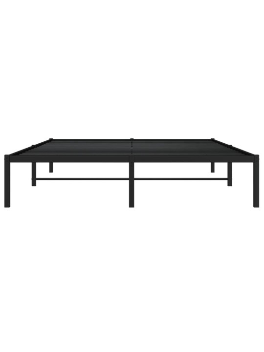 Metallist voodiraam, must, 150x200 cm