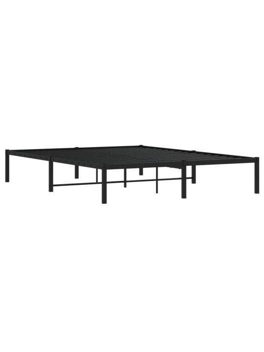 Metallist voodiraam, must, 150x200 cm