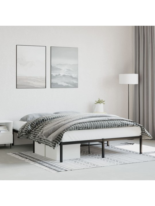 METALLIST VOODIRAAM, MUST, 160X200 CM