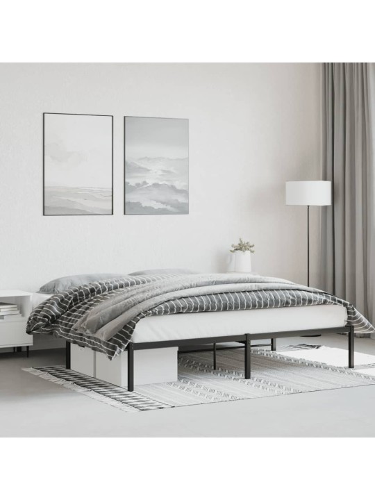 Metallist voodiraam, must, 180x200 cm