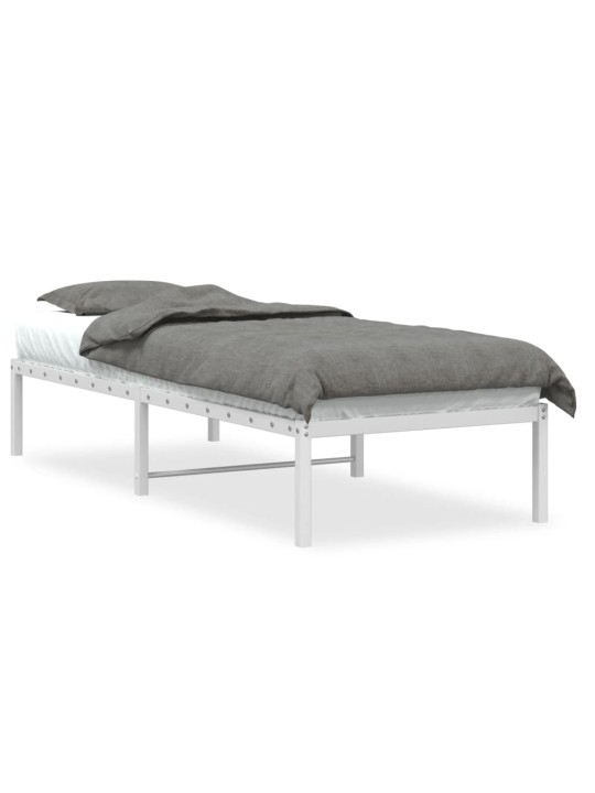 Metallist voodiraam, valge, 75x190 cm