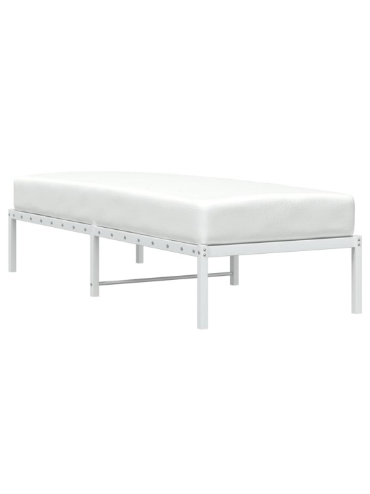 Metallist voodiraam, valge, 75x190 cm