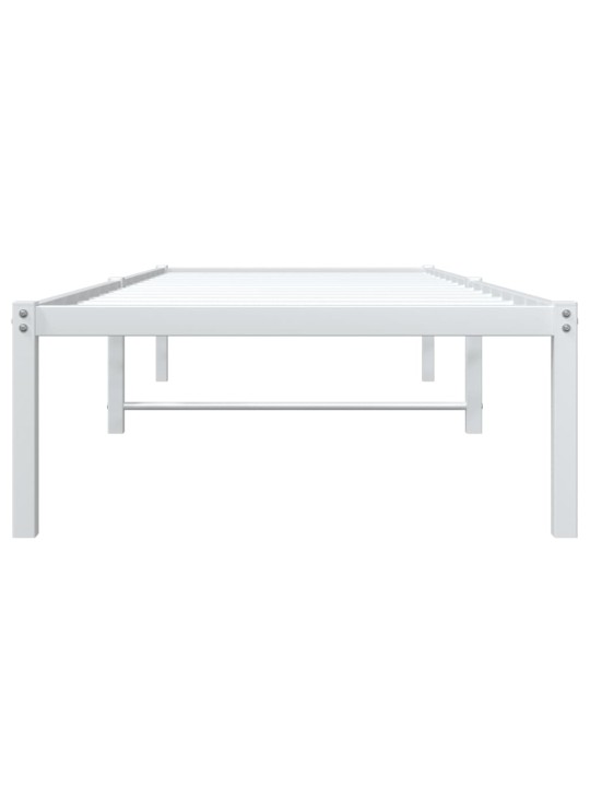 Metallist voodiraam, valge, 75x190 cm