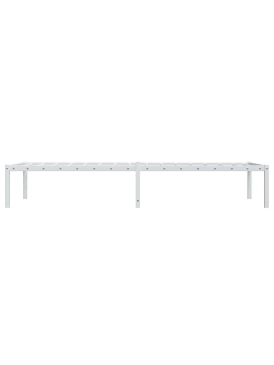 Metallist voodiraam, valge, 75x190 cm