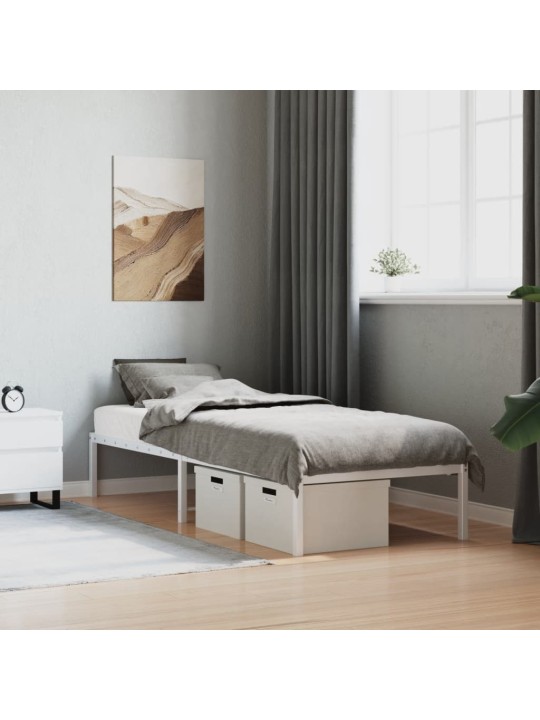 Metallist voodiraam, valge, 80x200 cm