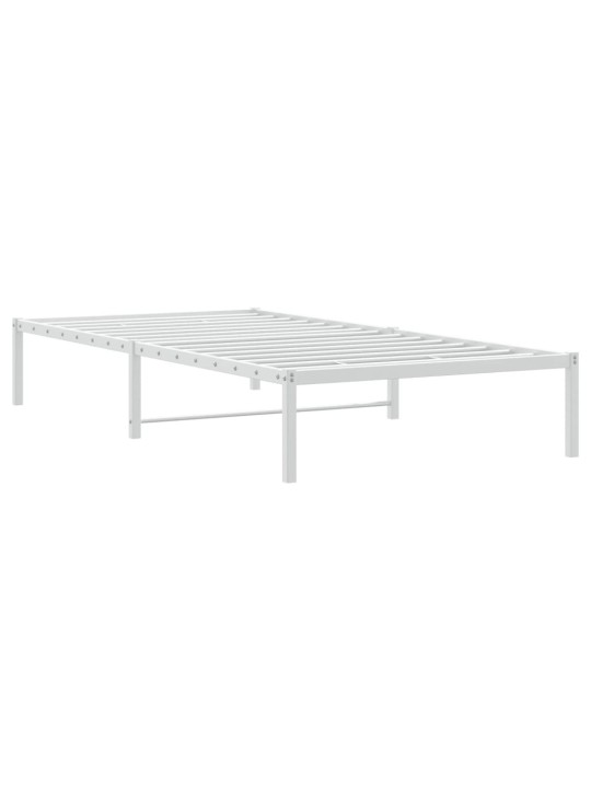 Metallist voodiraam, valge, 100x190 cm