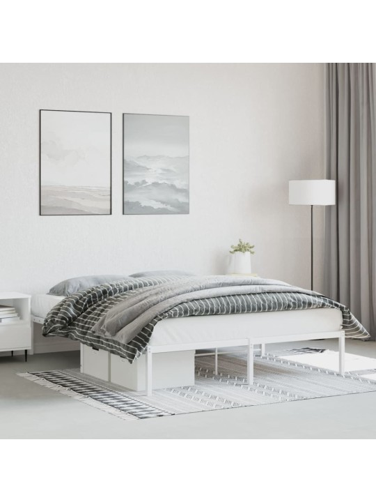 Metallist voodiraam, valge, 160x200 cm