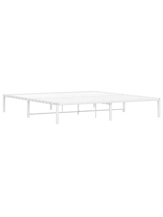 Metallist voodiraam, valge, 180x200 cm
