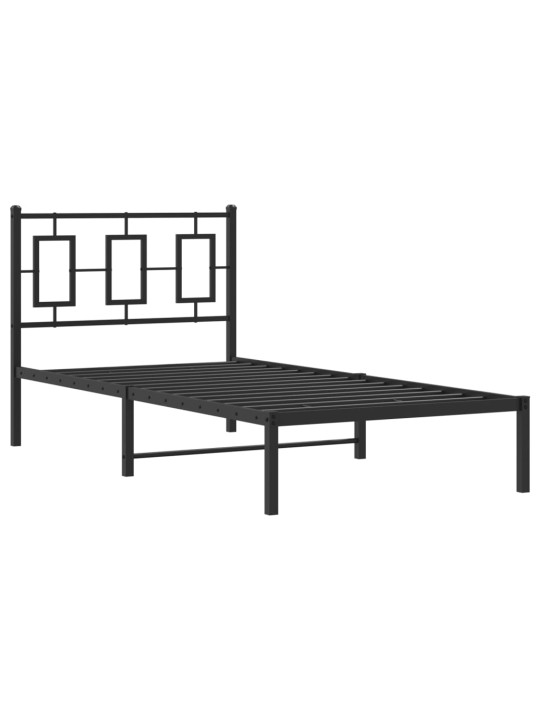 METALLIST VOODIRAAM PEATSIGA, MUST, 90 X 190 CM