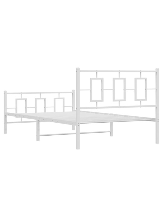 METALLIST VOODIRAAM PEATSI JA JALUTSIGA, VALGE, 107X203 CM