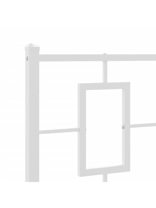 METALLIST VOODIRAAM PEATSI JA JALUTSIGA, VALGE, 107X203 CM