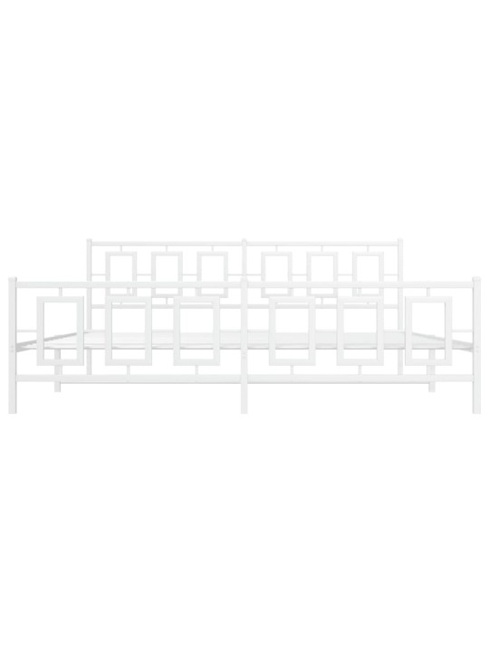 METALLIST VOODIRAAM PEATSI JA JALUTSIGA, VALGE, 200 X 200 CM