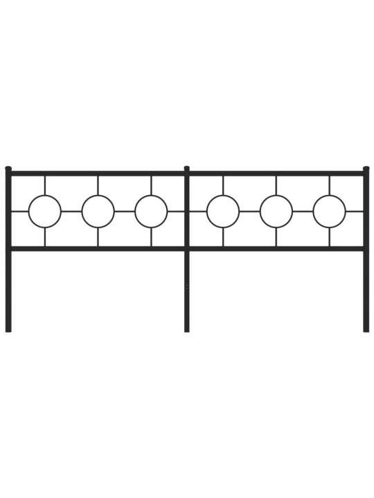 Metallist voodipeats, must, 200 cm