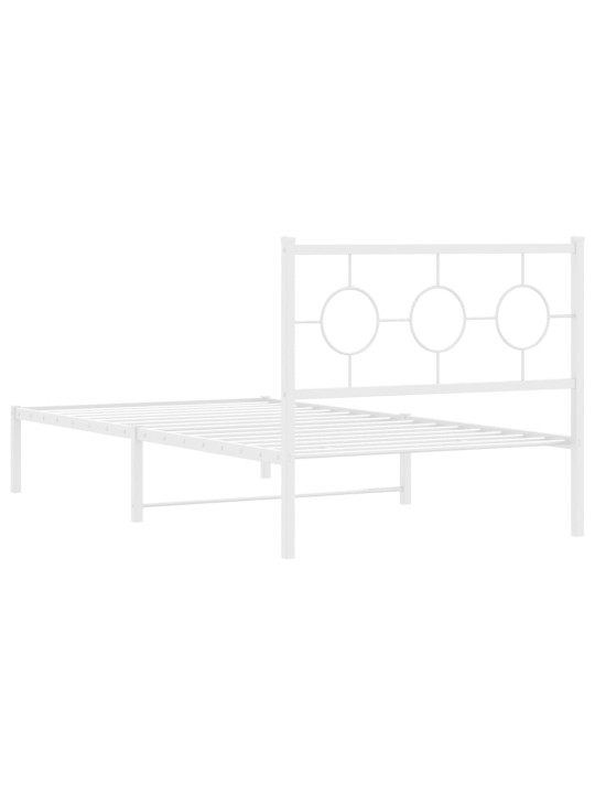 METALLIST VOODIRAAM PEATSIGA, VALGE, 100X200 CM