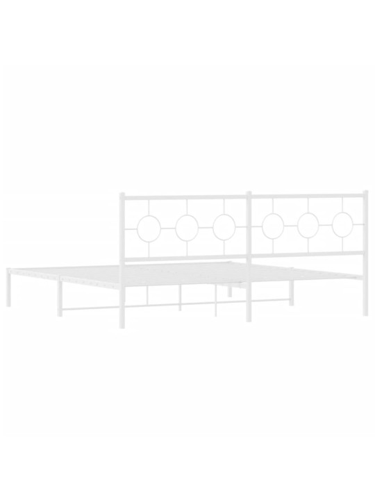 METALLIST VOODIRAAM PEATSIGA, VALGE, 200X200 CM