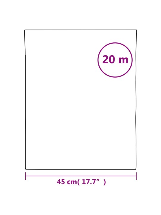 Staatiline aknakile, jäätunud, läbipaistev valge, 45x2000cm pvc