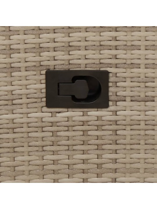 3-osaline bistrookomplekt patjadega, beež, polürotang