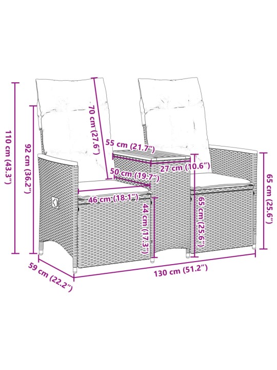 2-kohaline allalastav aiadiivan koos lauaga, hall, pe-rotang