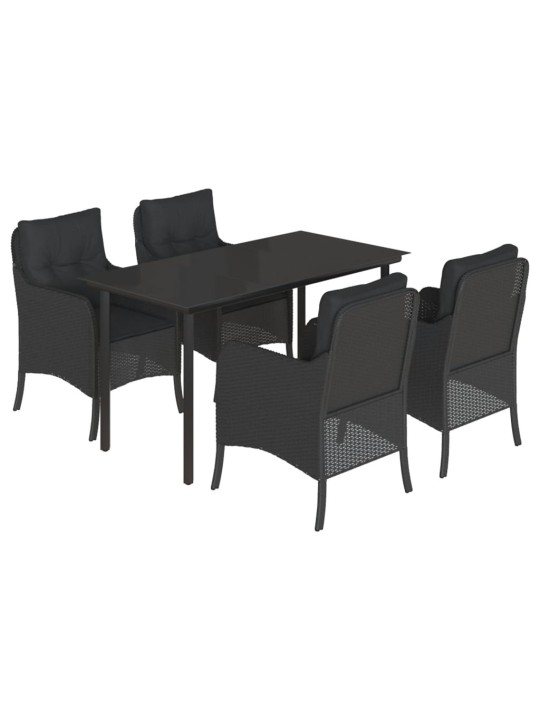 5-OSALINE AIAMÖÖBLI KOMPLEKT PATJADEGA, MUST, POLÜROTANG