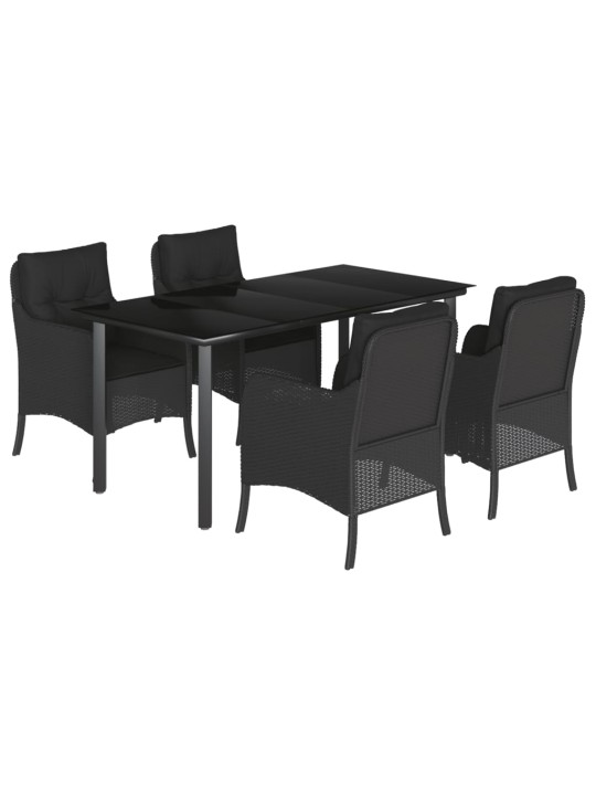 5-OSALINE AIAMÖÖBLI KOMPLEKT PATJADEGA, MUST, POLÜROTANG