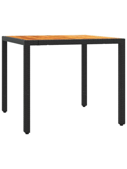 3-osaline bistrookomplekt patjadega, must, polürotang