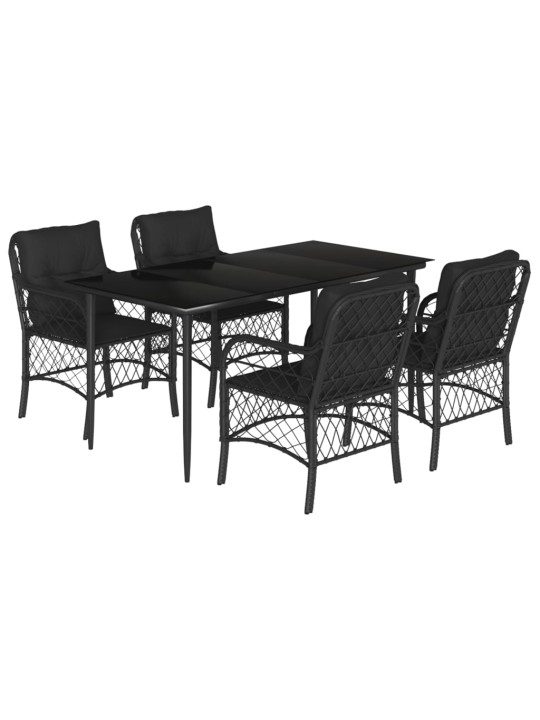 5-OSALINE AIAMÖÖBLI KOMPLEKT PATJADEGA, MUST, POLÜROTANG
