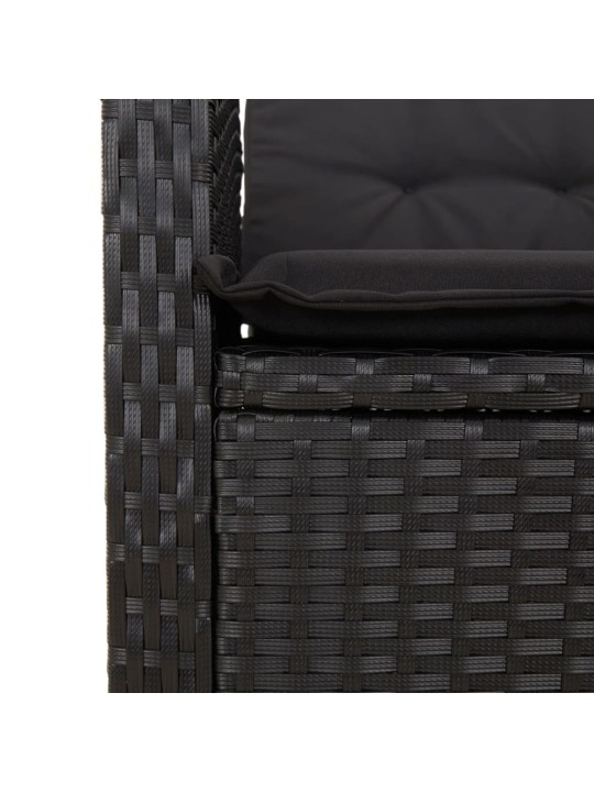 9-OSALINE AIAMÖÖBLI KOMPLEKT PATJADEGA, MUST, POLÜROTANG