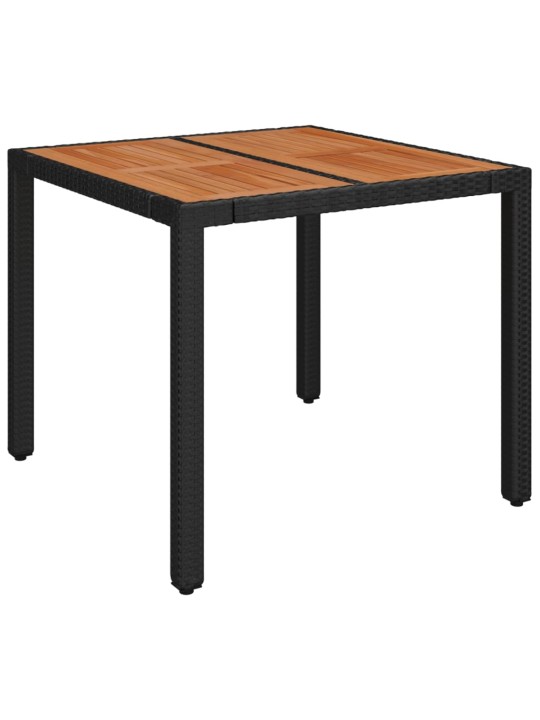 3-osaline bistrookomplekt patjadega, must, polürotang
