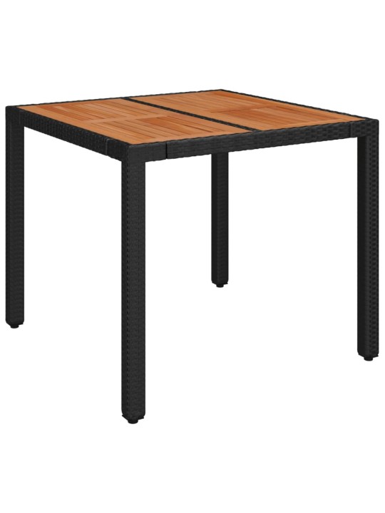 3-osaline bistrookomplekt patjadega, must, polürotang