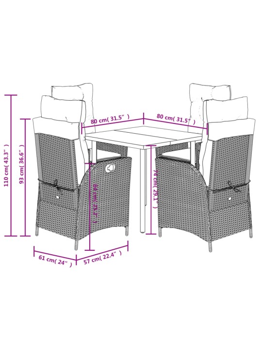 5-OSALINE AIAMÖÖBLI KOMPLEKT PATJADEGA, BEEŽ, POLÜROTANG