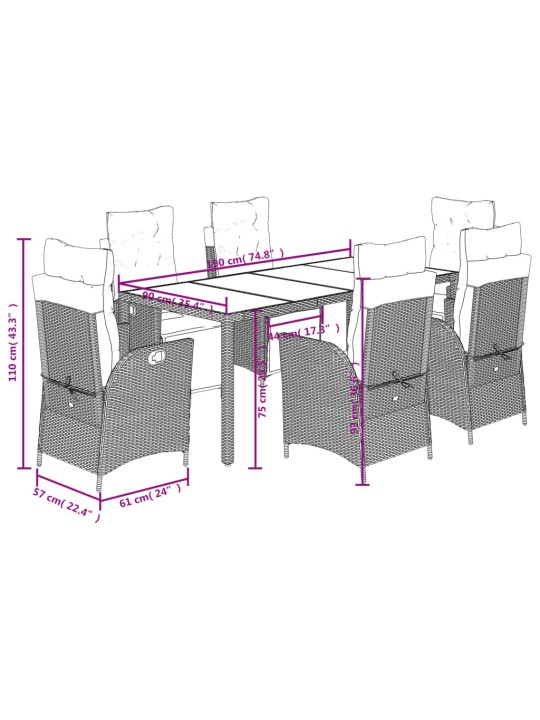 7-OSALINE AIAMÖÖBLI KOMPLEKT PATJADEGA, HALL, POLÜROTANG