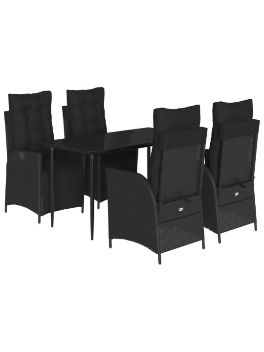 5-OSALINE AIAMÖÖBLI KOMPLEKT PATJADEGA, MUST, POLÜROTANG