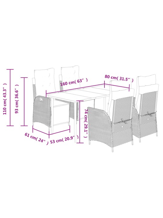 5-OSALINE AIAMÖÖBLI KOMPLEKT PATJADEGA, BEEŽ, POLÜROTANG