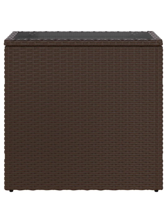 AIA KÜLGLAUD KLAASPLAADIGA, PRUUN, 58 X 27,5 X 55CM, POLÜROTANG