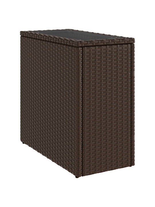AIA KÜLGLAUD KLAASPLAADIGA, PRUUN, 58 X 27,5 X 55CM, POLÜROTANG