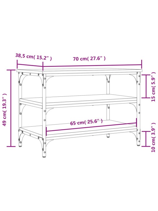 Jalatsipink, sonoma tamm, 70 x 38,5 x 49 cm, tehispuit