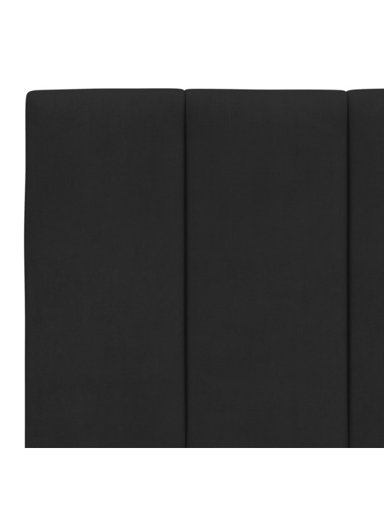 Voodiraam ilma madratsita, must, 200x200 cm, samet
