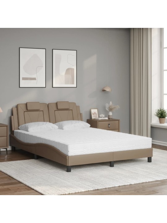 VOODI KOOS MADRATSIGA, CAPPUCCINO, 120X200 CM, KUNSTNAHK