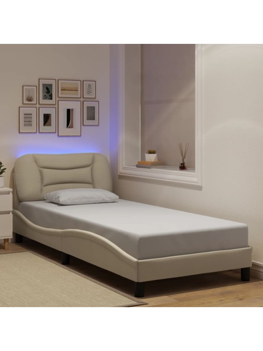 VOODIRAAM LED-TULEDEGA, KREEMJAS, 90 X 190 CM, KANGAS