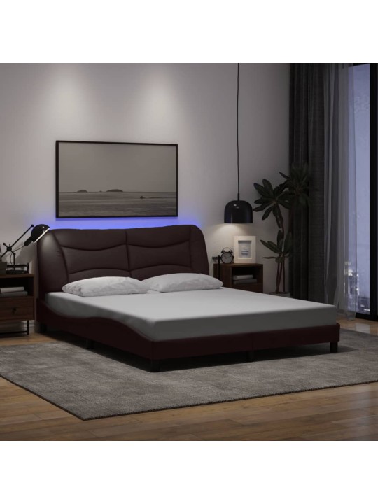 VOODIRAAM LED-TULEDEGA, TUMEPRUUN, 160X200 CM, KANGAS