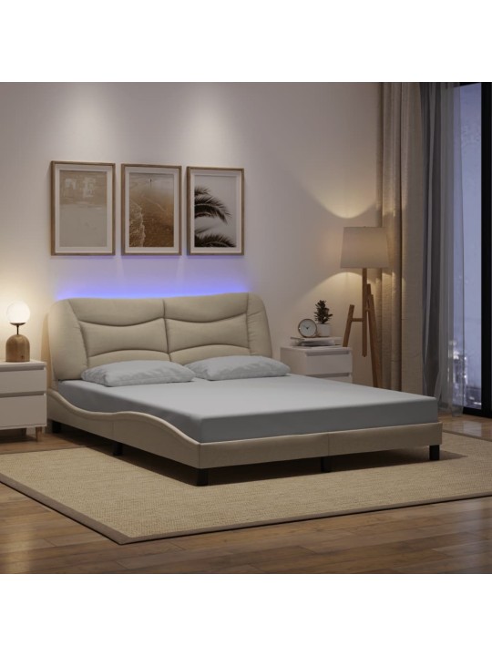 VOODIRAAM LED-IGA ILMA MADRATSITA, KREEM, 160X200 CM, KANGAS
