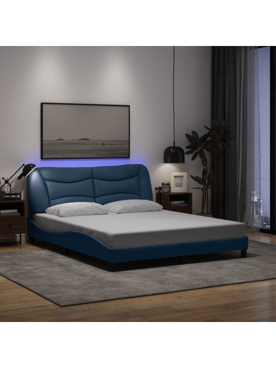 VOODIRAAM LED-TULEDEGA, SININE, 160 X 200 CM, KANGAS
