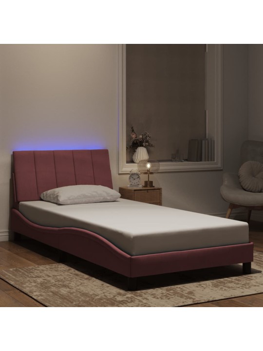 VOODIRAAM LED-TULEDEGA, ROOSA, 100X200 CM, SAMET