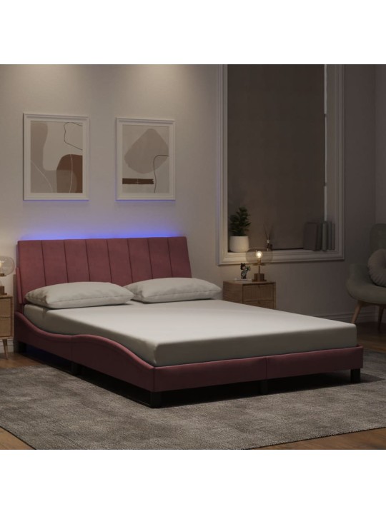 VOODIRAAM LED-TULEDEGA, ROOSA, 120 X 200 CM, SAMET