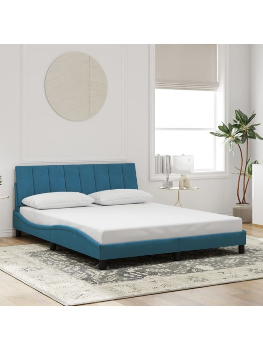 VOODIRAAM LED-TULEDEGA, SININE, 160 X 200 CM, SAMET