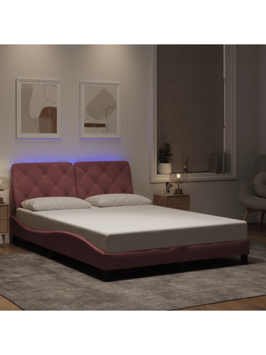 VOODIRAAM LED-TULEDEGA, ROOSA, 120 X 200 CM, SAMET