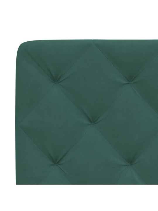 Voodiraam LED-tuledega, tumeroheline, 160x200 cm, samet