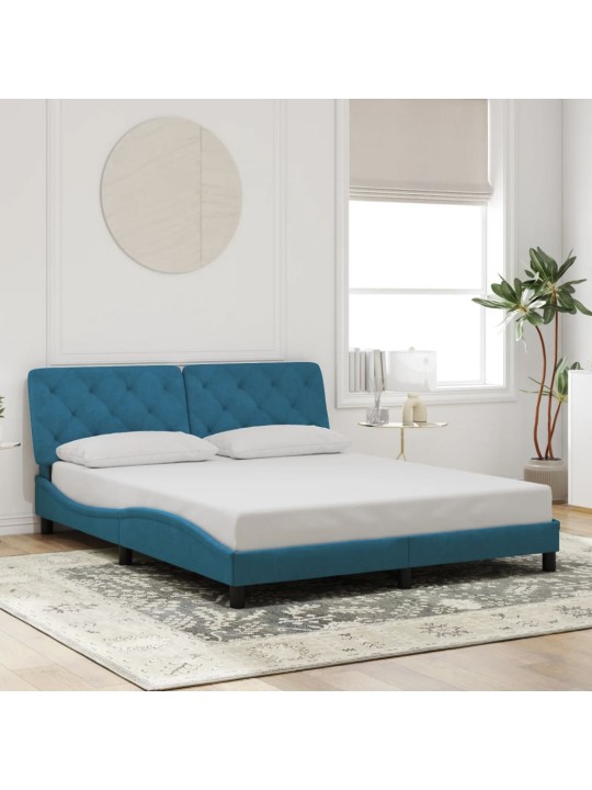 VOODIRAAM LED-TULEDEGA, SININE, 160 X 200 CM, SAMET
